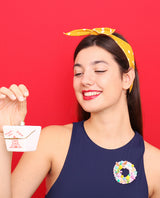 A Very Kitschy Christmas Wreath Brooch