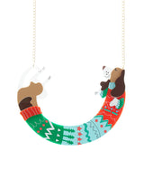 A Very Very Very Long Dog Christmas Sweater Necklace