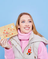 A snowy London letterbox Brooch
