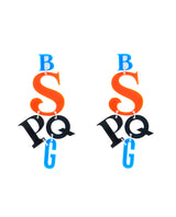 Abstract Typography Earrings