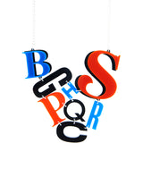 Abstract Typography Necklace