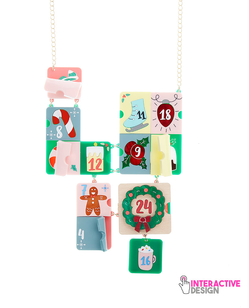 Advent Calendar Goodies Statement Necklace interactive La Vidriola Advent Calendar Goodies Statement Necklace interactive La Vidriola