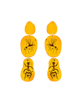 Amber fossil Earrings