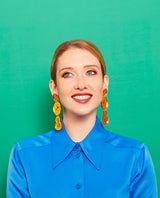 Amber fossil Earrings