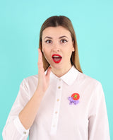 Ant and Cherry Tomato brooch