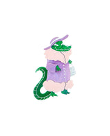 Arist-croc-acy Crocodile Brooch