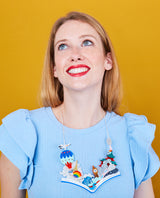 Around the World in 80 Days Statement Necklace