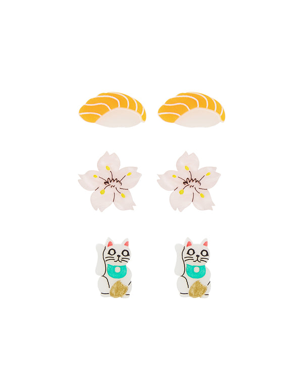 Asia Travels Stud Pack Earrings