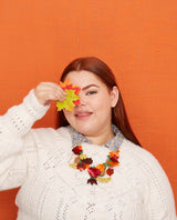 Autumn Leaves Falling Statement Necklace