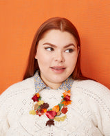 Autumn Leaves Falling Statement Necklace