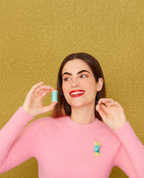Baby Blue Colour Sewing Thread Brooch