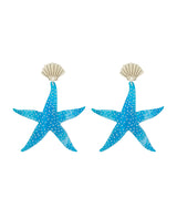 Blue Starfish Earrings