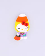 Candy corn costume Hello Kitty brooch
