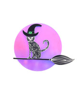 Cat-on-the-broom-brooch-plastic-jewerelly-la-vidriola-detail