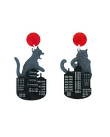 Catzilla Vs. Cat Kong Earrings