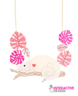 Chameleon-Valentine’s-edition-necklace--interactive-Be-my-Valentine-collection-la-vidriola-detail-nacre