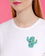 Christmas-cactus-brooch-la-vidriola-plastic-jewellery-christmas-2018-detail
