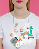 Christmas-village-statement-necklace-la-vidriola-plastic-jewellery-christmas-2018-detail