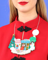 Classic-Christmas-scene-statement-necklace-Christmas-2020-la-vidriola-zoom