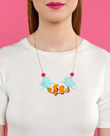 Clown-fish-necklace-la-vidriola-plastic-jewellery-wild-under-the-sea-product