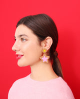 Colourful Stained Glass Cookies Earrings