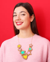 Colourful Stained Glass Cookies Necklace