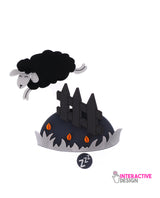 Counting Sheep Upside Down Edition Brooch -interactive-