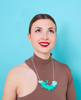 Crocodile Shiny in the Sun Necklace