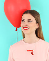 Custom Hello Kitty bow necklace