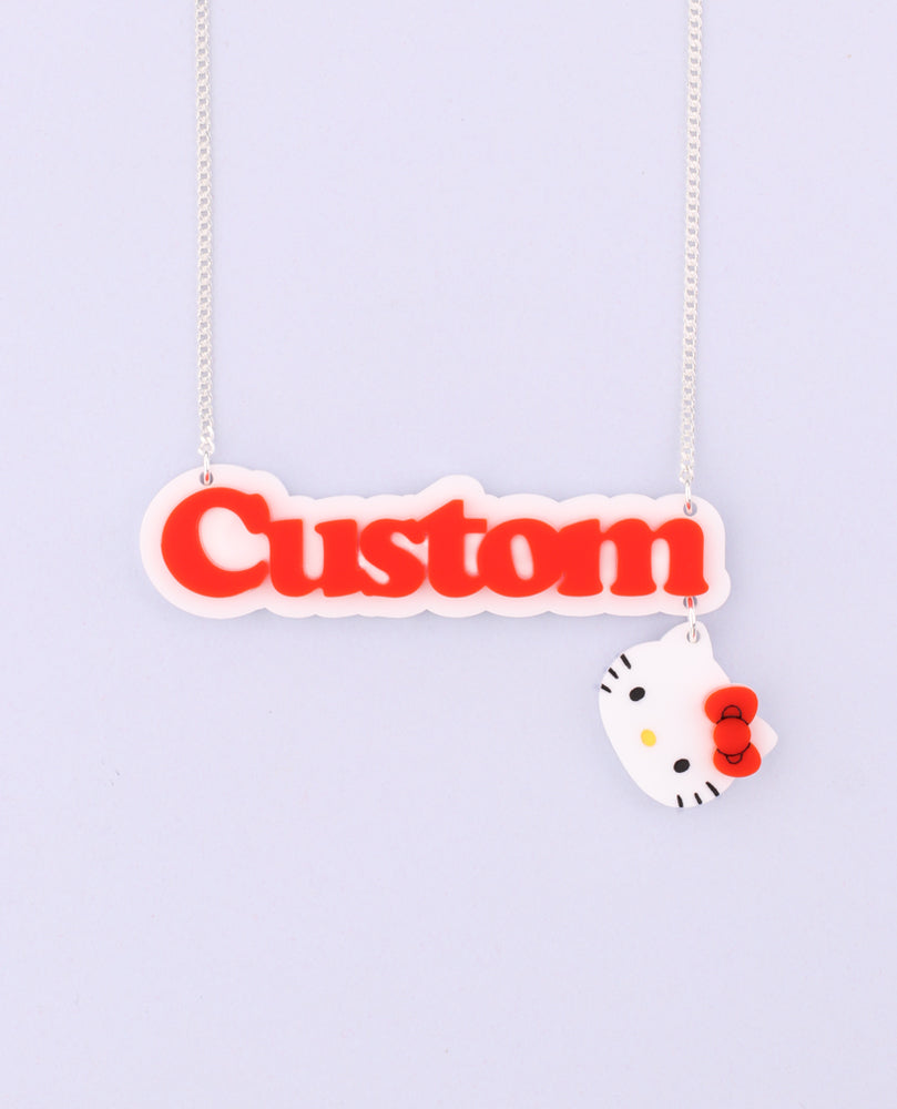 Custom Hello Kitty face necklace – La Vidriola