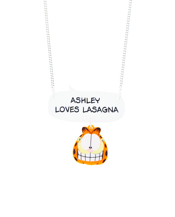 Custom Speech Bubble Garfield Necklace