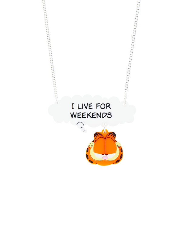 Custom Thought Bubble Garfield Necklace