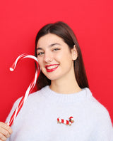 Dashing Candy Cane Costume Party Brooch
