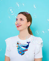 Deep Blue Ocean Wonders Statement Necklace