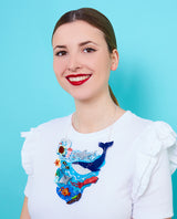 Deep Blue Ocean Wonders Statement Necklace
