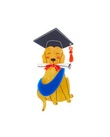 Diploma Dog Brooch