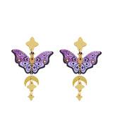 Dusty Halloween Night Moths Earrings