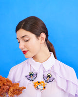 Dusty Halloween Night Moths Necklace