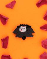 Evil Kitty Flower Upside Down Edition Brooch