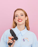 Fabulous Glittery Glue Gun Brooch
