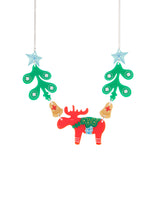 Festive Scandinavian Moose Necklace
