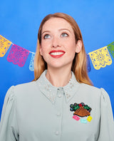 Festive colours from Kukulkan temple Brooch