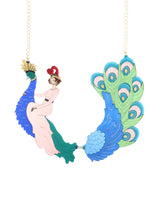 Flight-of-the-peacock-statement-necklace-la-vidriola-plastic-jewellery-The-Roaring-20s-detail