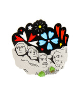 Fourth Of July Mount Rushmore Fireworks Brooch