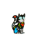 Fox Día de los Muertos Brooch