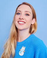 Frosty the snowcat Brooch
