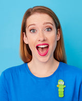 Glow in the Dark Glo Worm Brooch