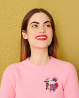 Halloween Dress Up Kitties Brooch