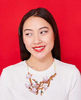 Hanami Cherry Blossom in Bloom Necklace