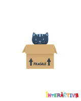 Handle With Kitty Cat Care Brooch -interactive-